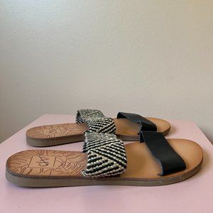 Dolce Vita Daedra Sandals Women's 7.5 Tan and Black